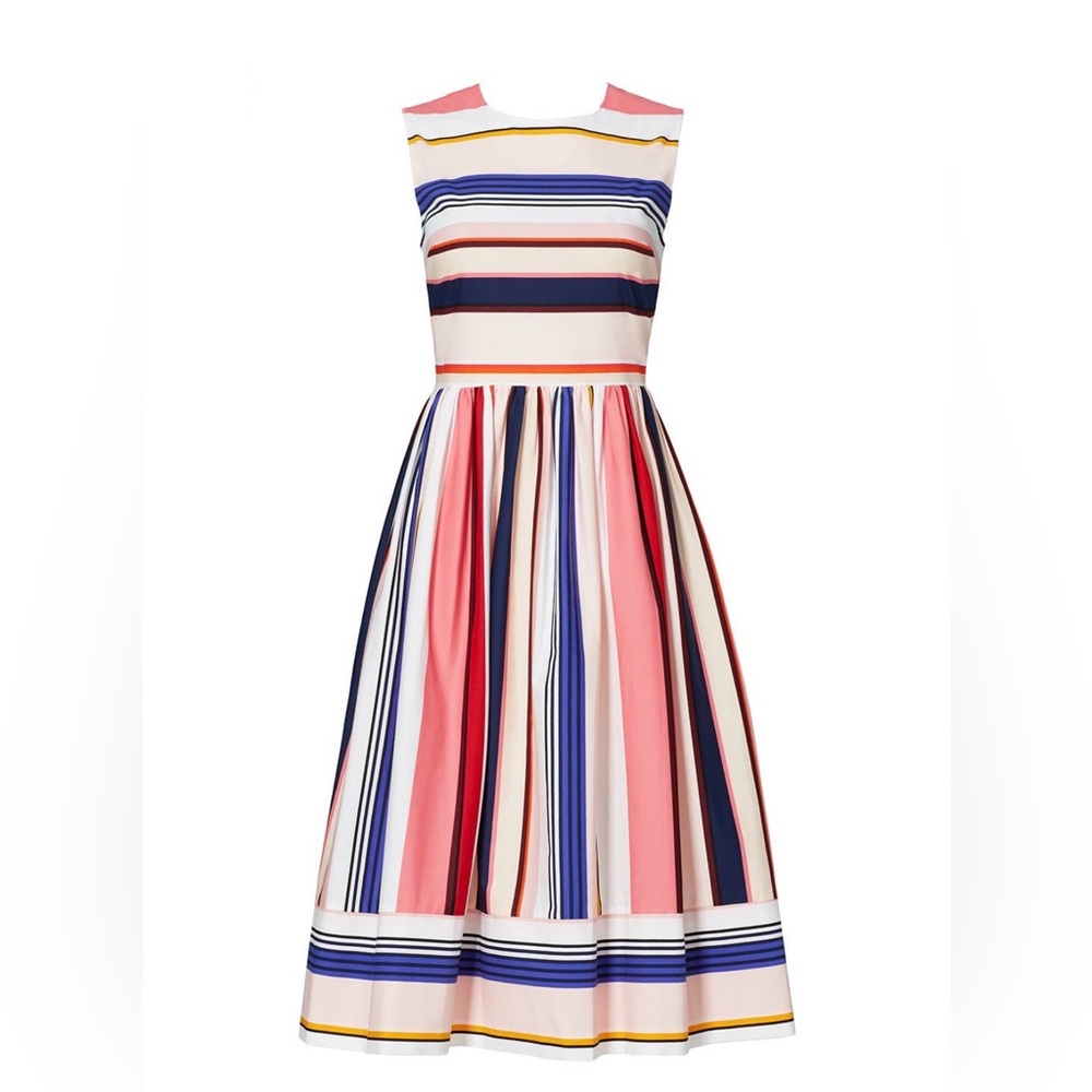 Kate Spade Stripe Fit Flare Dress Size 8